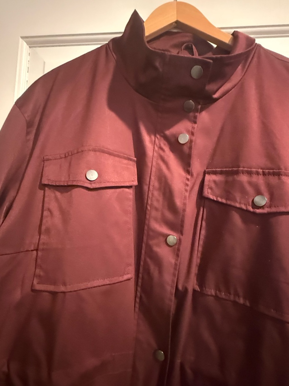 Lane Bryant Women’s Utility Jacket in Burgundy - Picture 2 of 9